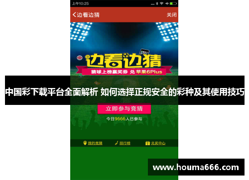 中国彩下载平台全面解析 如何选择正规安全的彩种及其使用技巧